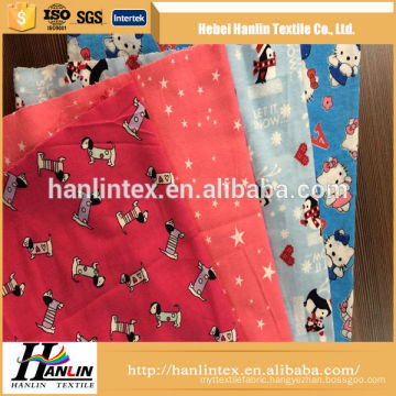 Polyester cotton mixed flannel fabric/printed flannel fabric for pajamas